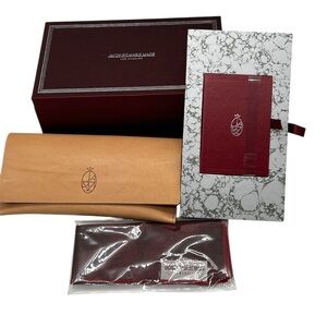 Jacques Marie Mage Empty Box Tan Leather Case Cloth #2 EUC